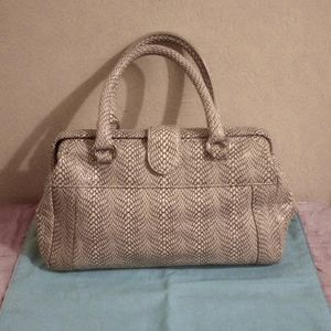 Cole Haan Snakeskin Doctors Bag purse